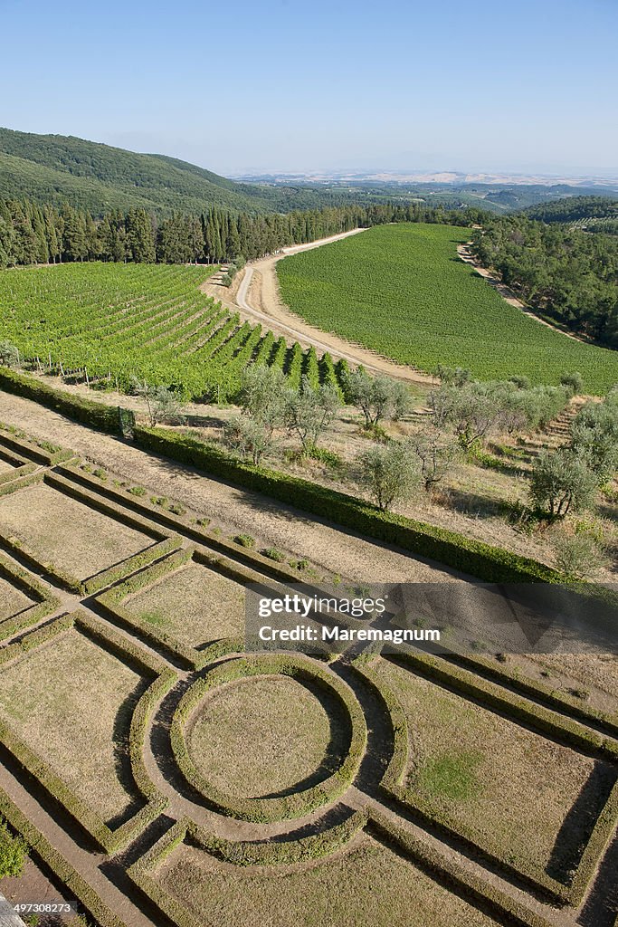 Brolio castle, the garden