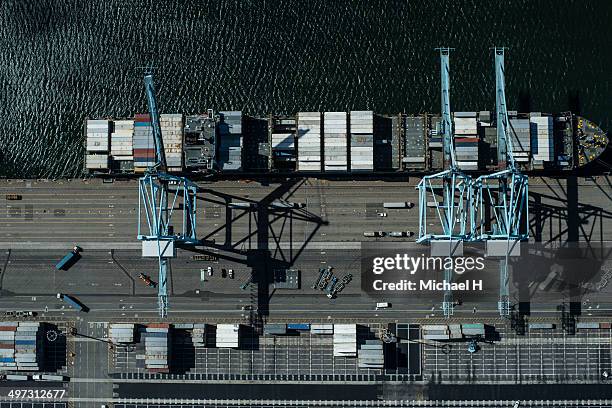 urban landscape with river and industry - long beach california stock pictures, royalty-free photos & images