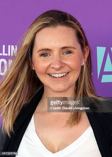Actress Beverley Mitchell attends Express Yourself 2015 presented by P.S. ARTS at Barker Hangar on November 15, 2015 in Santa Monica, California.