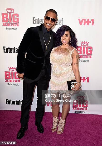 Actor T.I. And singer Tameka Cottle attend VH1 Big In 2015 With Entertainment Weekly Awards at Pacific Design Center on November 15, 2015 in West...