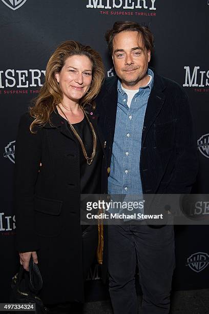 Actress Ana Gasteyer and Charlie McKittrick attend "Misery" Broadway opening night at The Broadhurst Theatre on November 15, 2015 in New York City.