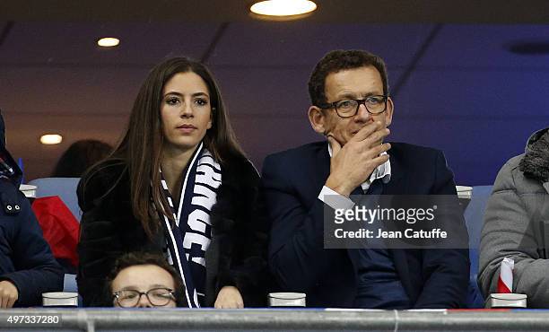 Dany Boon and his wife Yael Harris attend the international friendly match between France and Germany at Stade de France on November 13, 2015 in...
