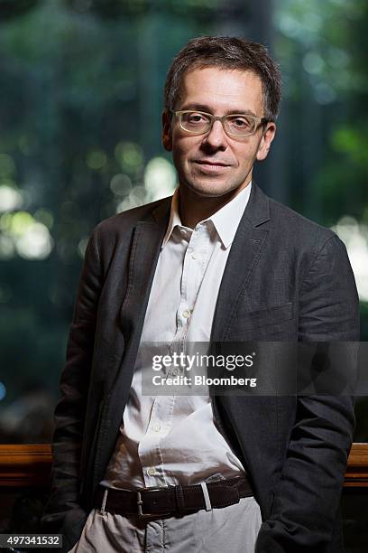 Ian Bremmer, president and founder of Eurasia Group Ltd., poses for a photograph after a Bloomberg Television interview on the sidelines of the...