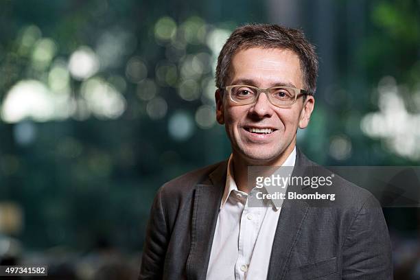 Ian Bremmer, president and founder of Eurasia Group Ltd., poses for a photograph after a Bloomberg Television interview on the sidelines of the...