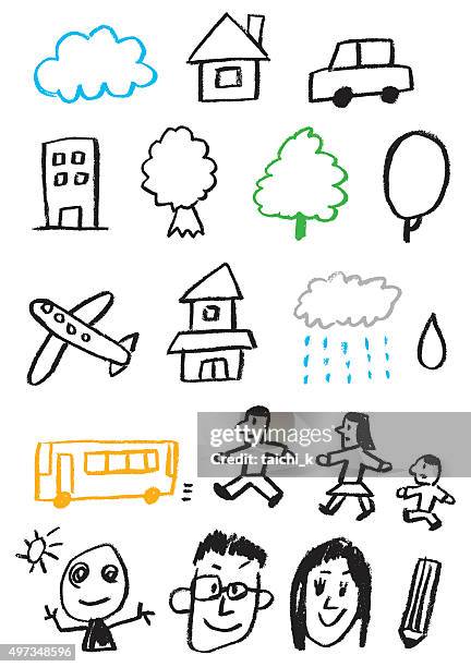 picture of children - kids art 幅插畫檔、美工圖案、卡通及圖標