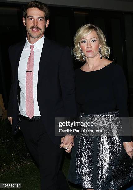 Actors Dave Abrams and Jennie Garth attend the 2nd Annual Save A Child's Heart Gala at Sony Pictures Studios on November 15, 2015 in Culver City,...