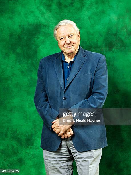 Naturalist and broadcaster David Attenborough is photographed for the Daily Mail on September 30, 2015 in London, England.