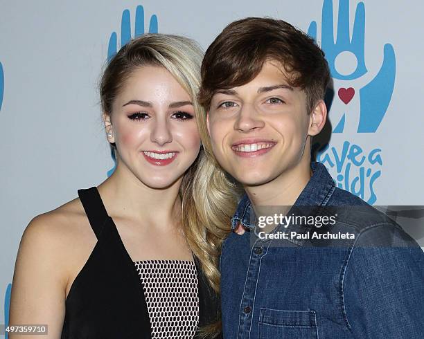 Reality TV Personality / Dancer Chloe Lukasiak and Singer Ricky Garcia attend the 2nd Annual Save A Child's Heart Gala at Sony Pictures Studios on...