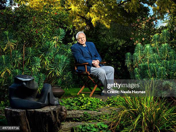 Naturalist and broadcaster David Attenborough is photographed for the Daily Mail on September 30, 2015 in London, England.