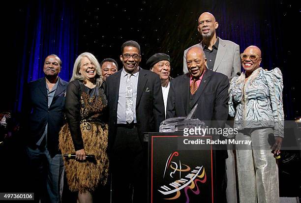 Billy Dee Williams, Patti Austin, George Benson, Herbie Hancock, Al Jarreau, Herbie Hancock Humanitarian Award reciepient Quincy Jones, Kareem...