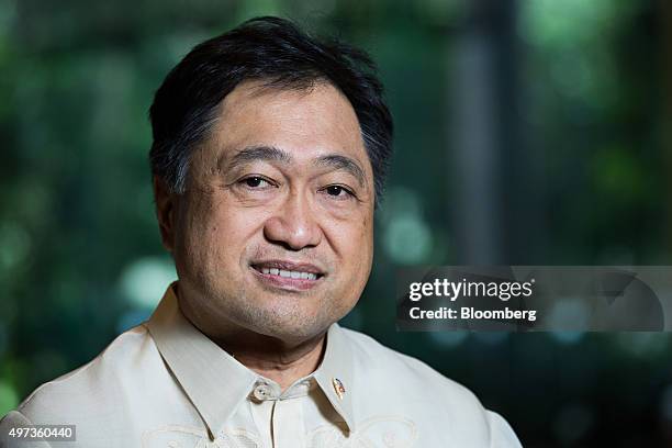 Cesar Purisima, Philippines secretary of finance, poses for a photograph following a Bloomberg television interview at the Asia-Pacific Economic...
