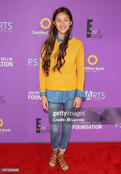 Olivia Rodrigo attends Express Yourself 2015 to benefit P.S. ARTS, providing arts education to 25,000 public school students each week at Barker...