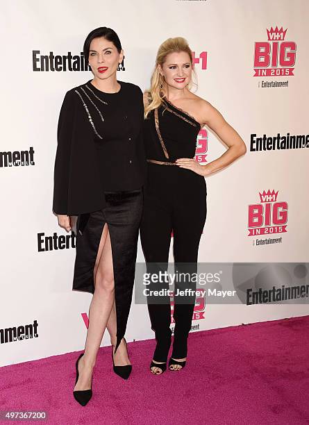 Actresses Jodi Lyn O'Keefe and Katherine Bailess attend VH1 Big In 2015 With Entertainment Weekly Awards at Pacific Design Center on November 15,...