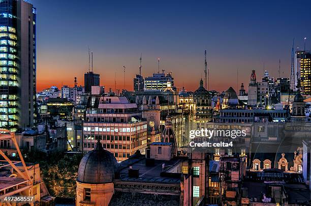 buenos aires from the legislature ix - buenos aires night stock pictures, royalty-free photos & images