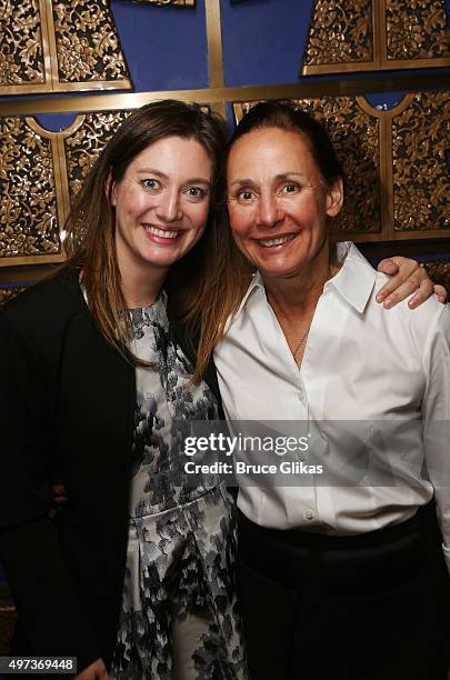 Zoe Perry and mother Laurie Metcalf pose at the Opening Night After Party for "Misery" on Broadway at TAO Downtown on November 15, 2015 in New York...