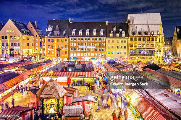 nuremberg christmas market - christkindlesmarkt nürnberg - julmarknad bildbanksfoton och bilder