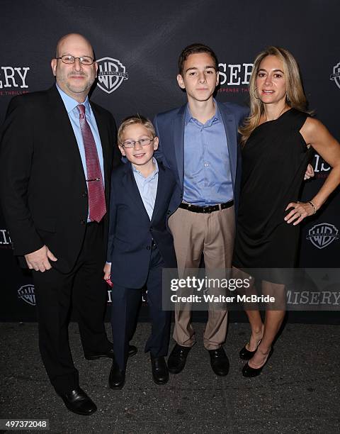 Mark Kaufman and family attend the Broadway Opening Night Performance of 'Misery' at the Broadhurst Theatre on November 15, 2015 in New York City.