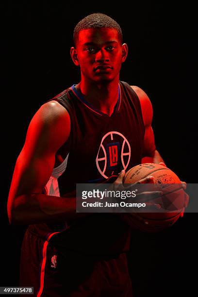 Wilcox of the Los Angeles Clippers poses for a portrait during media day at the Los Angeles Clippers Training Center on September 24, 2015 in Playa...