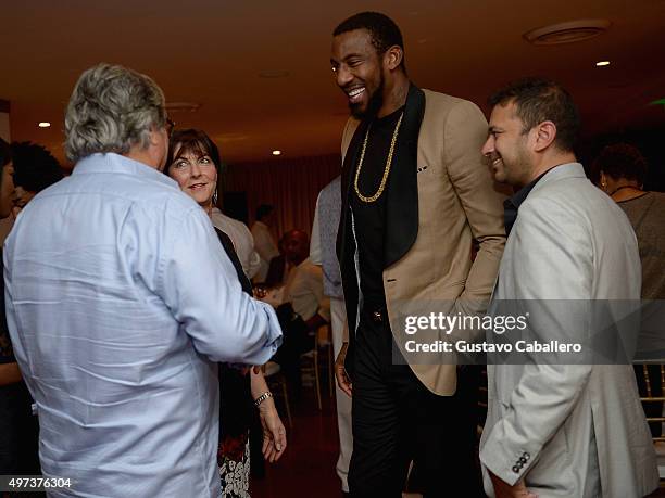 Micky Arison;Kamal Hotchandan attends the Haute Living Celebrates Amar'e Stoudemire's Birthday at Cipriani Downtown Miami on November 15, 2015 in...