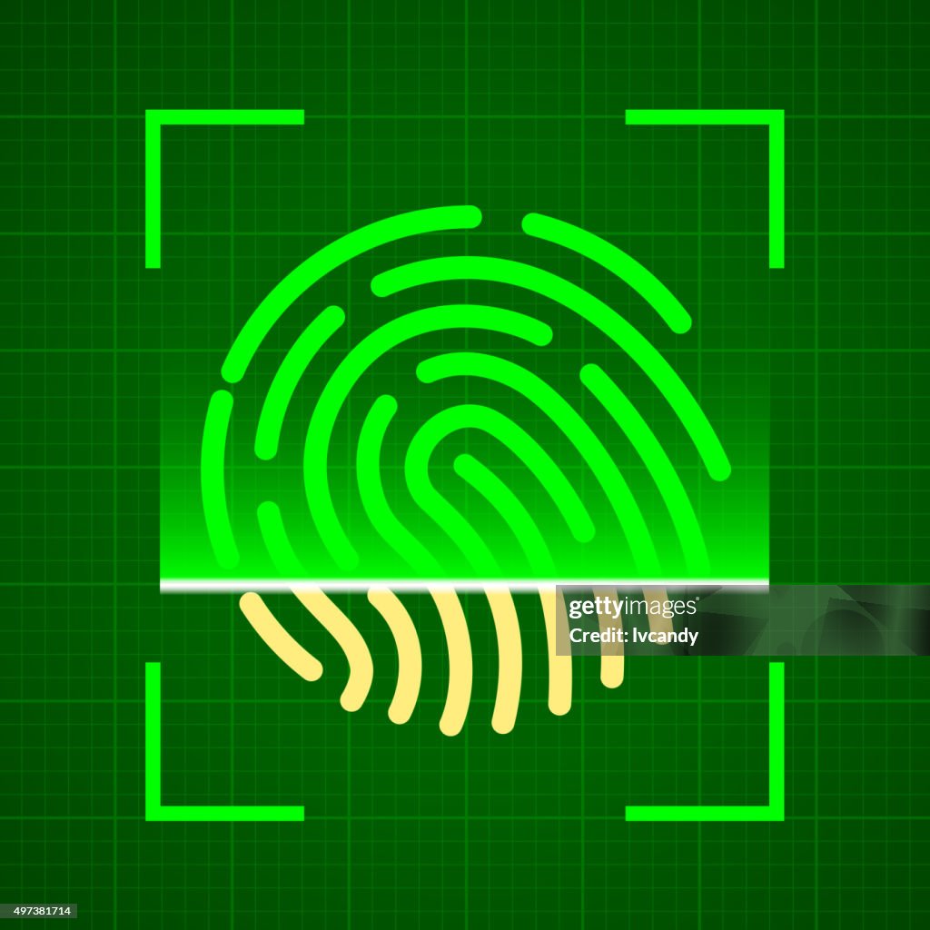 Finger Scan File Scanning Fingerprint High-Res Vector Graphic - Getty Images