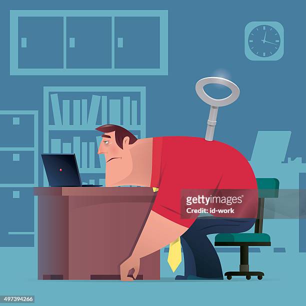 tired business working - i miss it stock illustrations