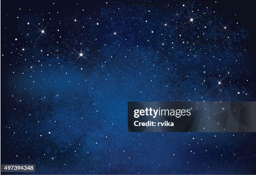 Vector Night Starry Sky Background High-Res Vector Graphic - Getty Images