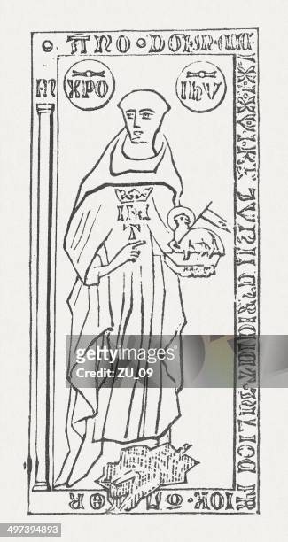 john tauler (johannes tauler, c.1300-1361), german theologian, published in 1877 - dominican ethnicity stock illustrations