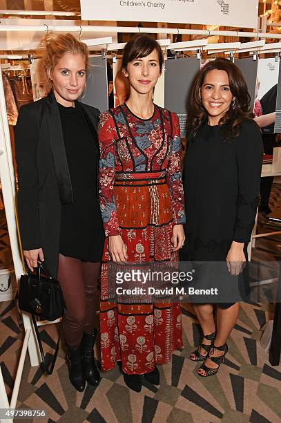 Marissa Montgomery, Sophie Hunter and Sayoko Teitelbaum attend 'Shop Wear Care', a one-night only shopping event in aid of Great Ormond Street...