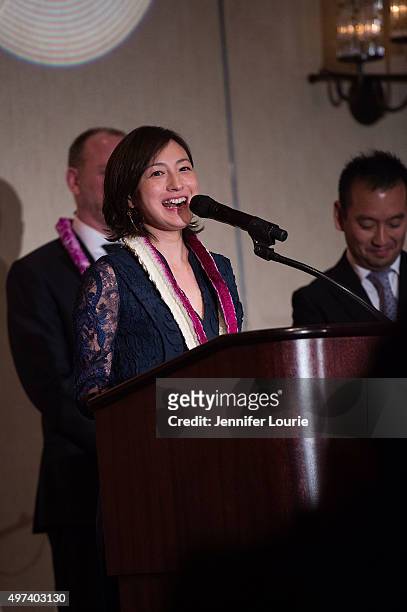 Ryoko Hirosue attends the 2015 Hawaii International Film Festival Awards Gala on November 15, 2015 in Honolulu, Hawaii.