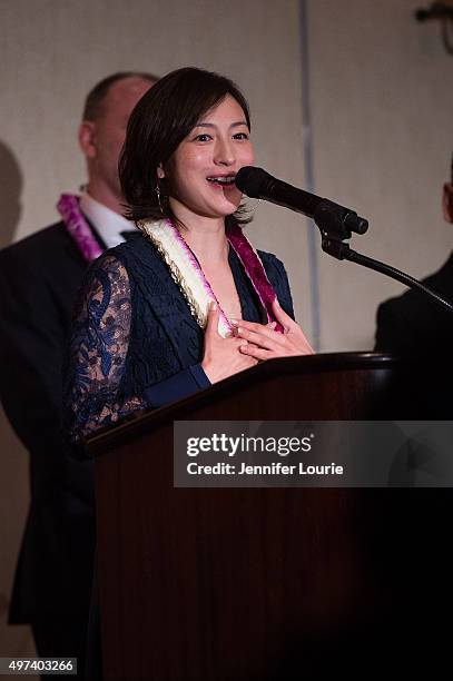 Ryoko Hirosue attends the 2015 Hawaii International Film Festival Awards Gala on November 15, 2015 in Honolulu, Hawaii.