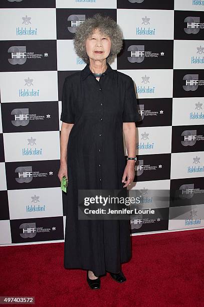 Dai Sil Kim Gibson arrives at the 2015 Hawaii International Film Festival Awards Gala on November 15, 2015 in Honolulu, Hawaii.