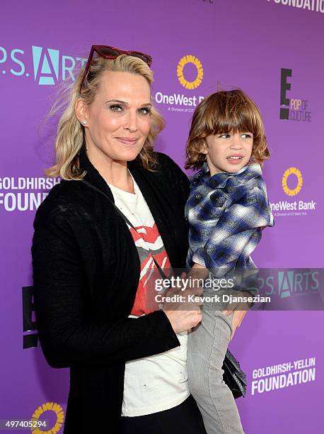 Actress/model Molly Sims and Brooks Alan Stuber attend Express Yourself 2015 to benefit P.S. ARTS, providing arts education to 25,000 public school...