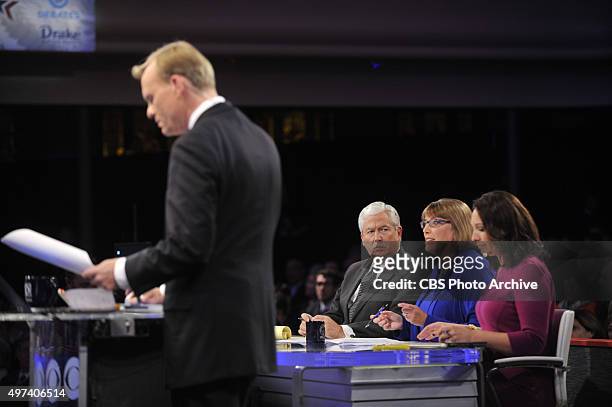 News Political Director and FACE THE NATION anchor John Dickerson moderates the CBS News Democratic Presidential Debate at Drake University Des...