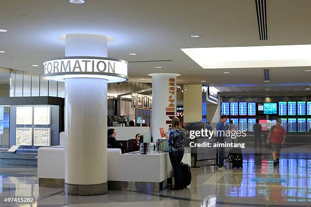 information desk at philadelphia international airport - philadelphia airport stock pictures, royalty-free photos & images