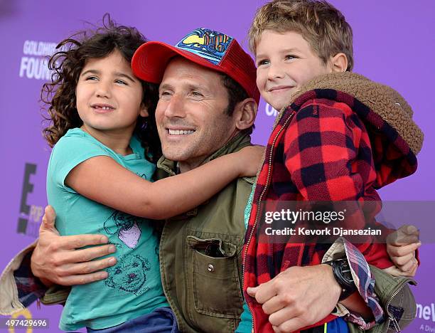 Addie Feuerstein, actor Mark Feuerstein and Frisco Jones Feuerstein attend Express Yourself 2015 to benefit P.S. ARTS, providing arts education to...