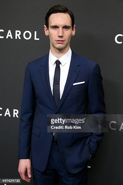 Actor Cory Michael Smith attends the New York premiere of "Carol" at the Museum of Modern Art on November 16, 2015 in New York City.