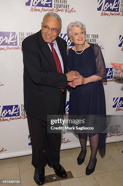 Actor James Earl Jones and Oscar Hammerstein Award Honoree and Actress Angela Lansbury attends the 24th Annual Oscar Hammerstein Award Gala at...