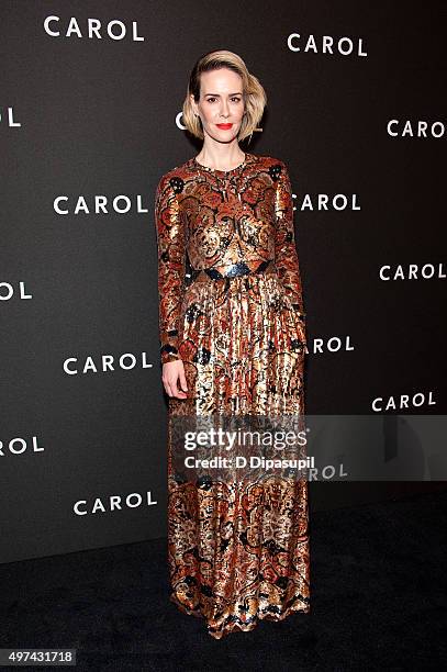 Sarah Paulson attends the "Carol" New York premiere at the Museum of Modern Art on November 16, 2015 in New York City.