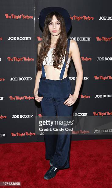 Model, singer, actress Charlotte Kemp Muhl attends "The Night Before" New York Premiere at Landmark Sunshine Cinema on November 16, 2015 in New York...