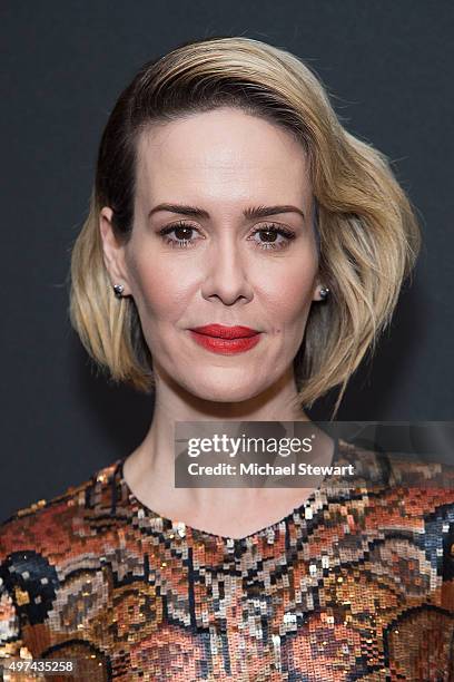 Actress Sarah Paulson attends the "Carol" New York premiere at Museum of Modern Art on November 16, 2015 in New York City.