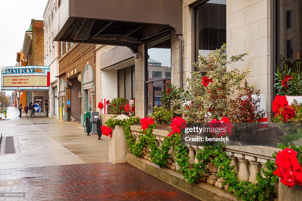 Der Innenstadt von Lexington, Kentucky, USA-Weihnachten