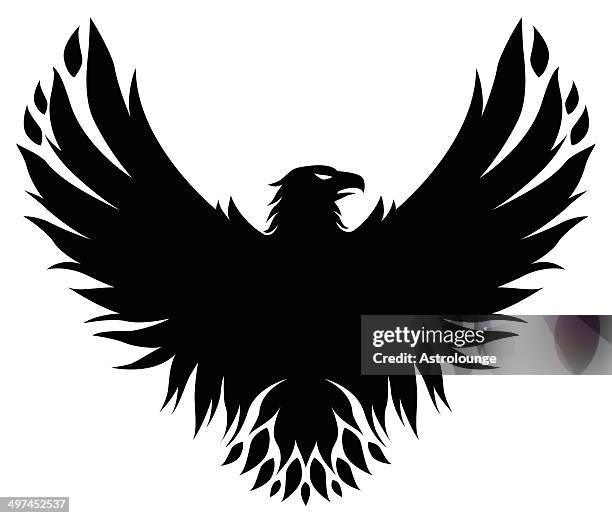 eagle - eagle wing tattoos stock illustrations