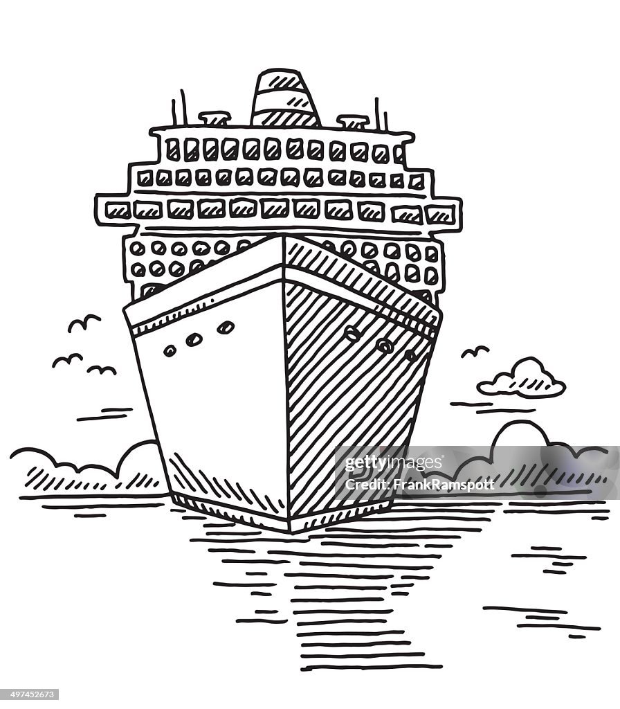 disegno nave - 4 Nave Da Crociera In Mare Vacanza Disegno Illustrazione stock - Getty Images