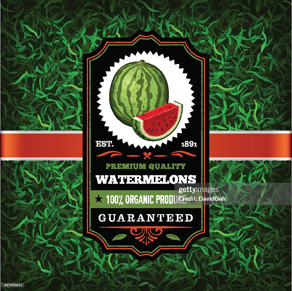 Watermelon Rind Label Fb Labels Watermelon High-Res Vector Graphic - Getty Images