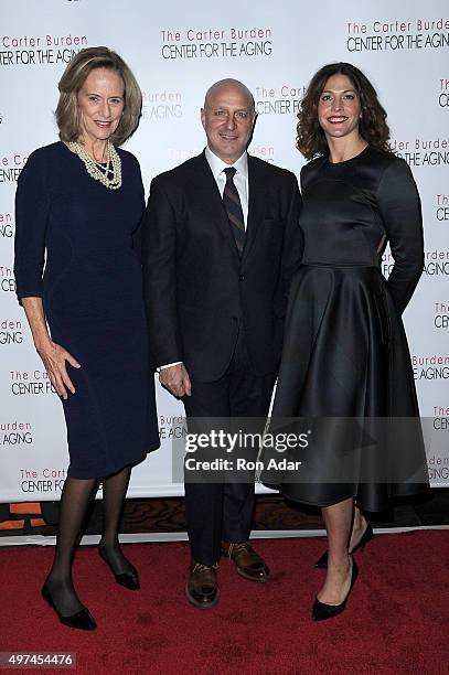 Susan Burden, Tom Colicchio and Lori Silverbush attend The Carter Burden Center For The Aging's 44th Anniversary Gala at Mandarin Oriental Hotel on...