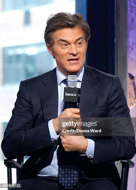 Dr Mehmet Oz appears to promote "The Dr Oz Show" during the AOL BUILD Series at AOL Studios In New York on November 16, 2015 in New York City.