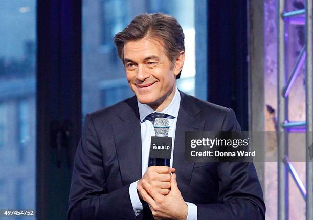 Dr Mehmet Oz appears to promote "The Dr Oz Show" during the AOL BUILD Series at AOL Studios In New York on November 16, 2015 in New York City.