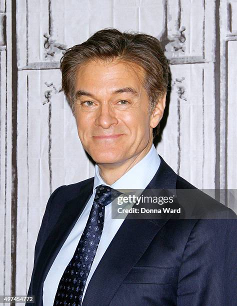 Dr Mehmet Oz appears to promote "The Dr Oz Show" during the AOL BUILD Series at AOL Studios In New York on November 16, 2015 in New York City.