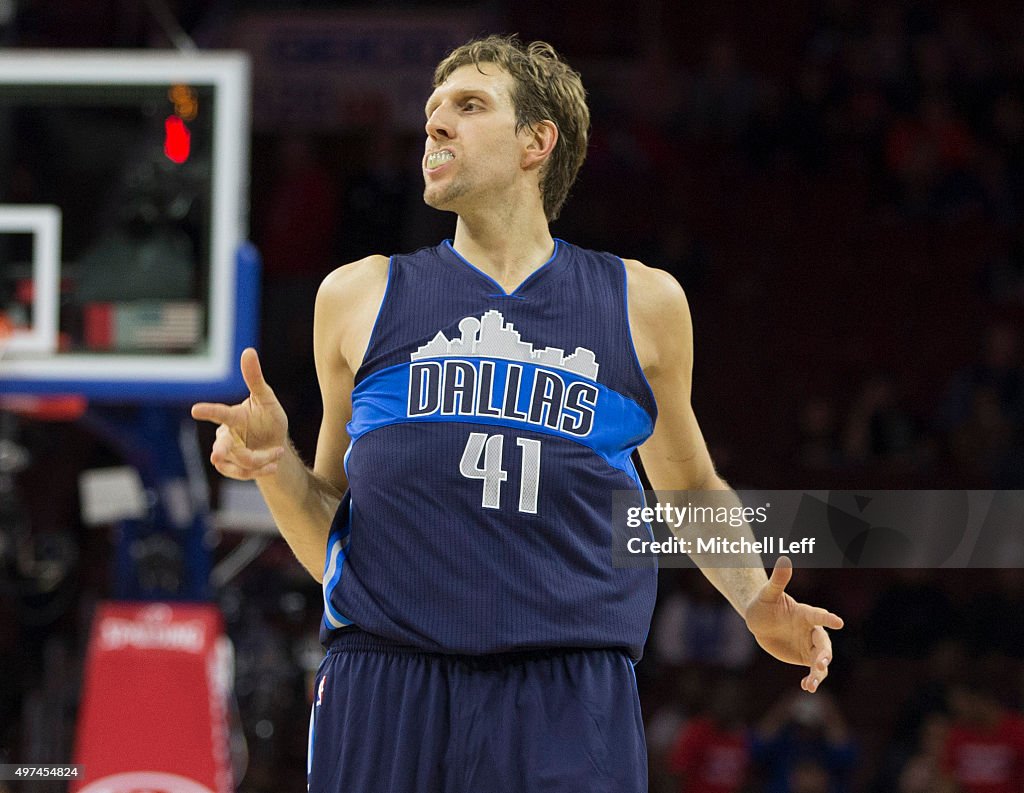 Dallas Mavericks v Philadelphia 76ers