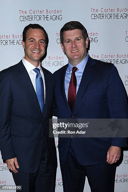 Ted Seides and Jon Harris attend The Carter Burden Center For The Aging's 44th Anniversary Gala at Mandarin Oriental Hotel on November 16, 2015 in...